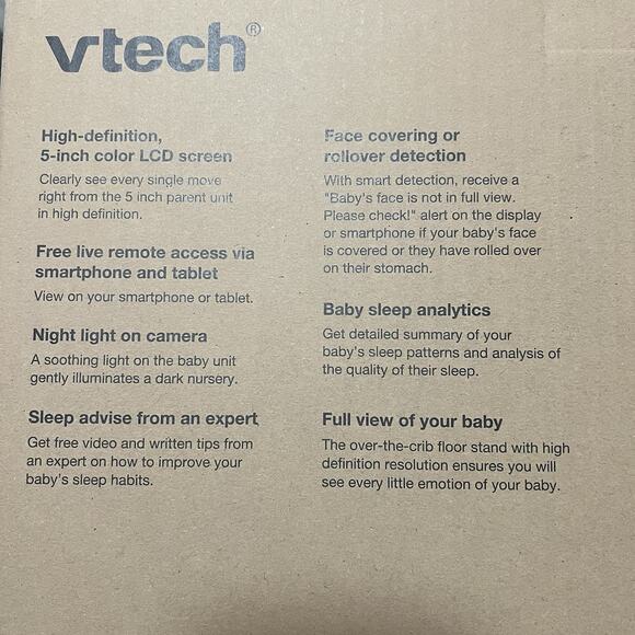 VTECH VC 1405 Over The Crib Smart Nursery Camera Monitor NEW IN BOX! - Picture 6 of 6